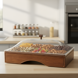 Wood and Acrylic Serving Tray